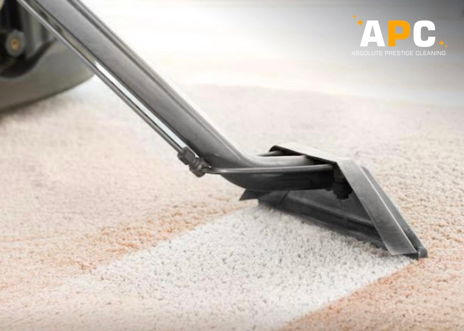 Professional carpet cleaning equipment set up on site