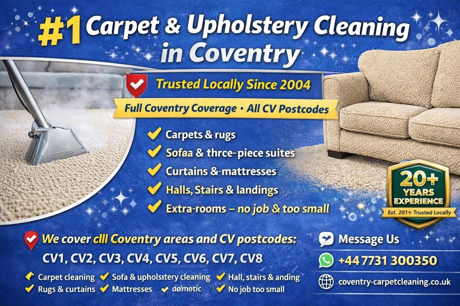 Commercial Carpet Cleaning by Absolute Prestige Cleaning in Coventry